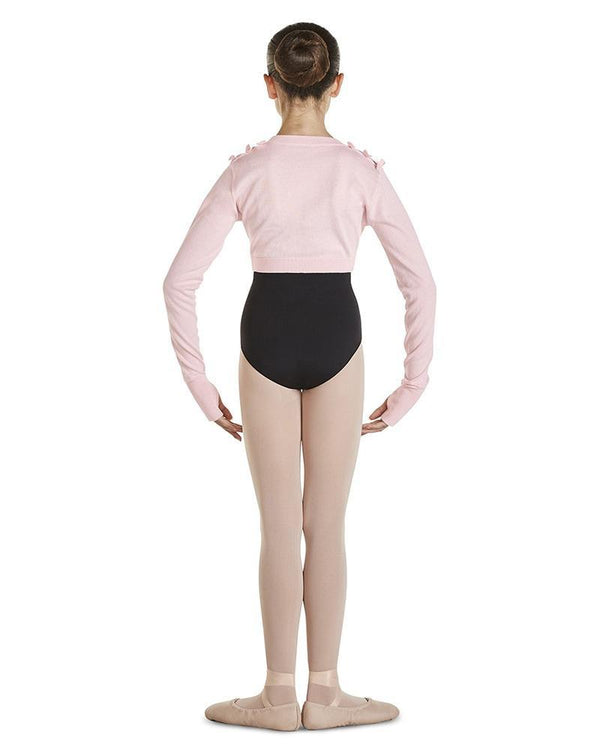 Bloch Willa Bow Back Detail Long Sleeve Wrap Top Child CZ1139