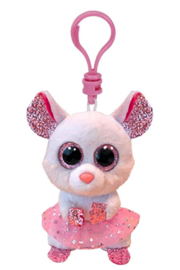 TY Beanie Boos Nina The Ballerina Mouse Plush Key Clip 35246