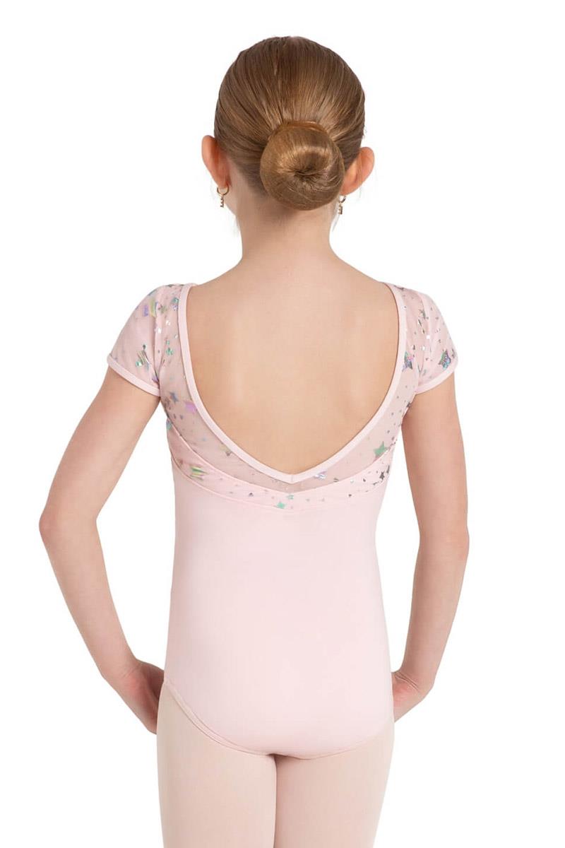 Capezio Star Struck Galaxy V-Back Short Sleeve Bodysuit Child 12105C