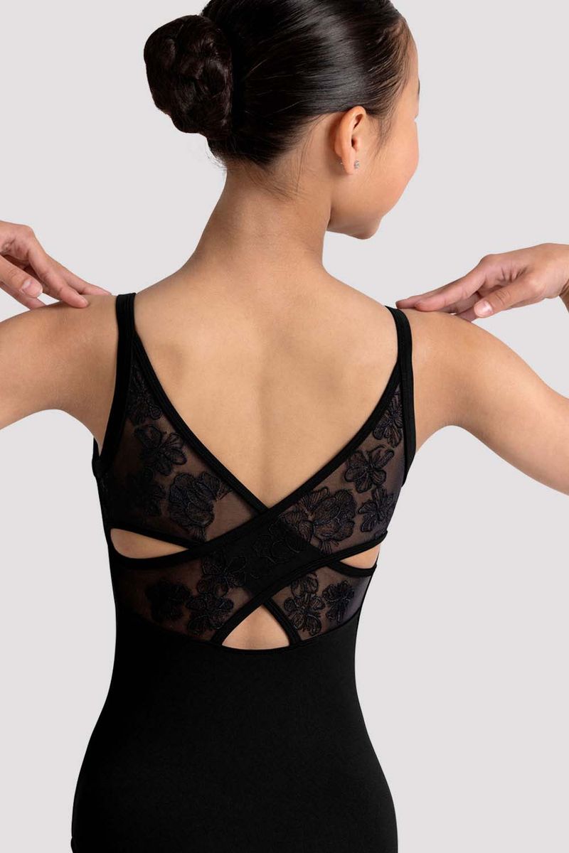 Bloch Camellia Jazz Floral Cross Back Camisole Bodysuit Child CL70004