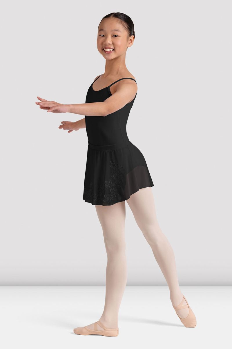Bloch Camellia Angella Floral Mesh Pull On Skirt Child CR10002