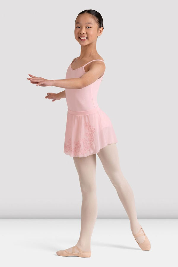 Bloch Camellia Angella Floral Mesh Pull On Skirt Child CR10002