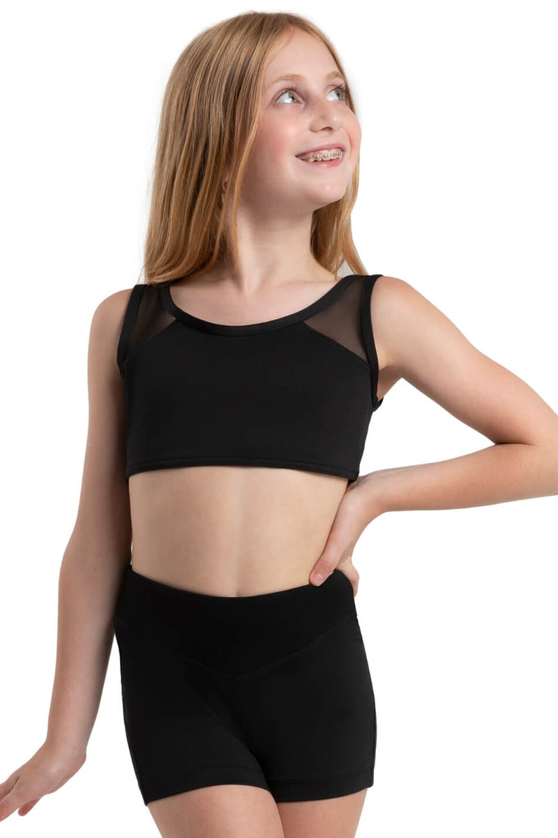 Capezio Jewel Garden Topaz Cross Back Tank Crop Top Child 12293C