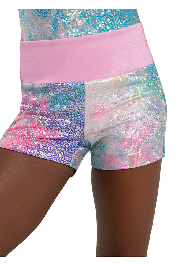 Capezio Unicorn Disco Shimmer Gymnastics Short Child 12306C