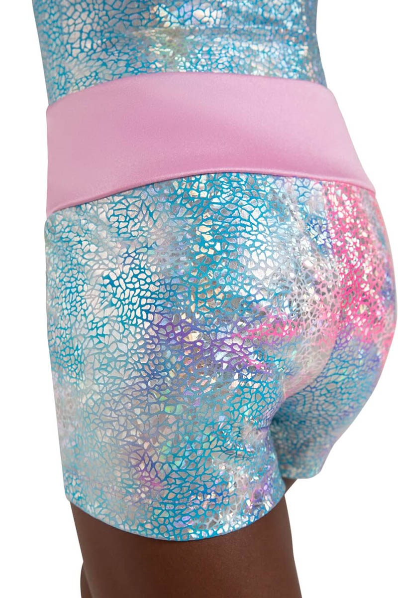 Capezio Unicorn Disco Shimmer Gymnastics Short Child 12306C