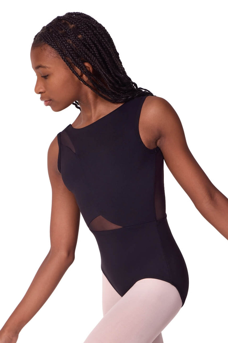 Capezio Soft Elegance Asymmetrical Boat Neck Tank Bodysuit Child EL106T