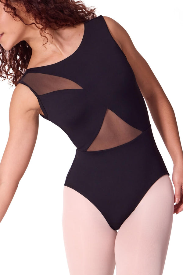 Capezio Soft Elegance Asymmetrical Boat Neck Tank Bodysuit Adult EL106W