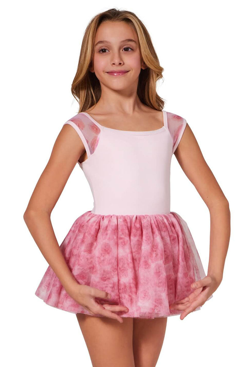 Capezio Coming Up Roses Camellia Cap Sleeve Tutu Bodysuit Child F12433C