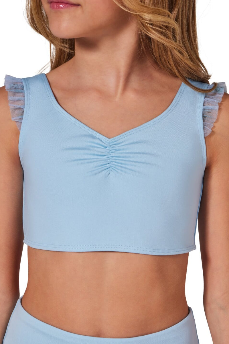 Capezing Coming Up Roses Rosy Ruffle Tank Crop Top Child F12436C