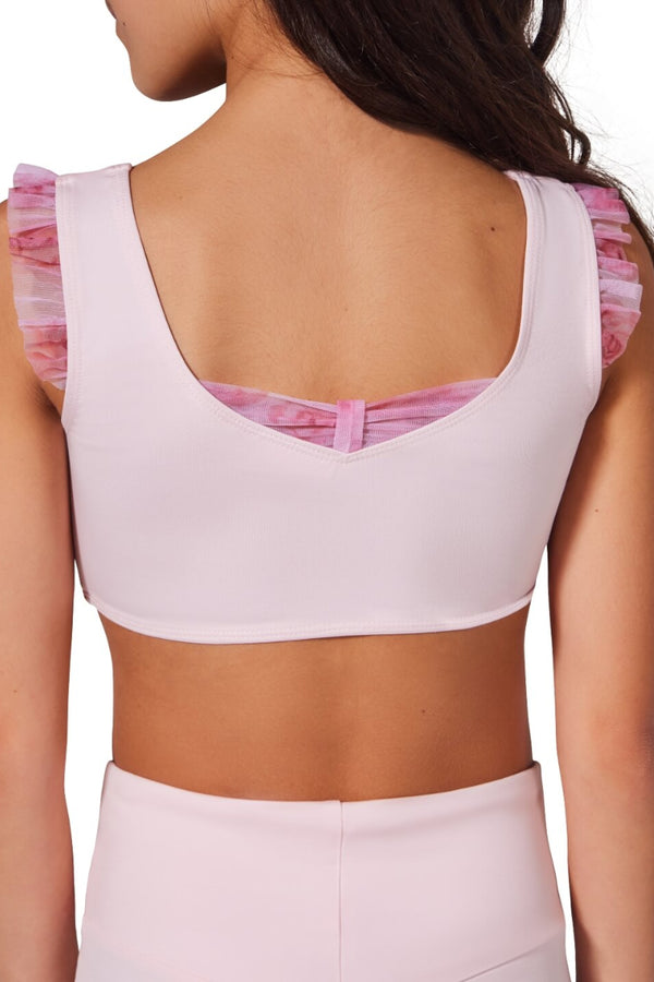 Capezing Coming Up Roses Rosy Ruffle Tank Crop Top Child F12436C