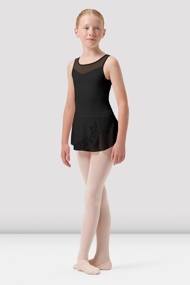Bloch Sage Mesh Pull-On Wrap Skirt Child CR0501