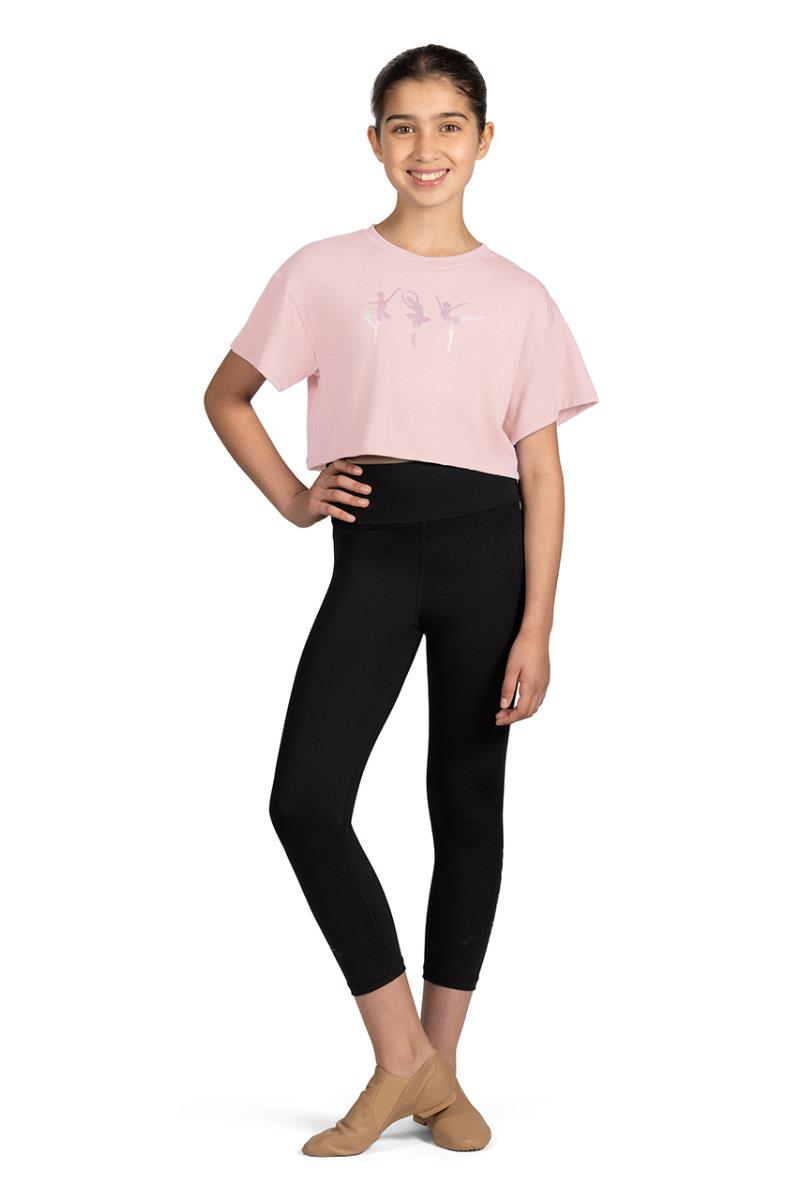 Bloch Mirella Glow Ballerina Cropped Short Sleeve T-Shirt Child M1563C