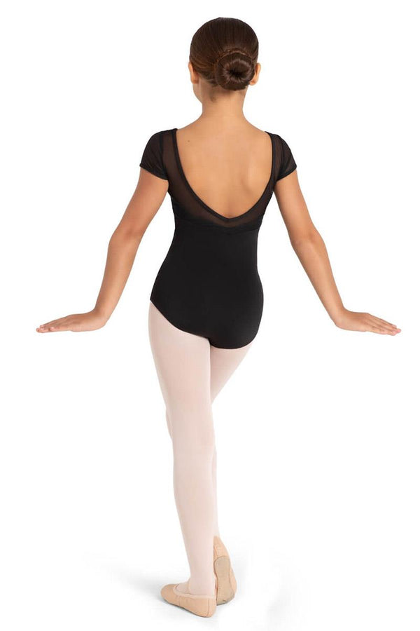 Capezio Star Struck Galaxy V-Back Short Sleeve Bodysuit Child 12105C