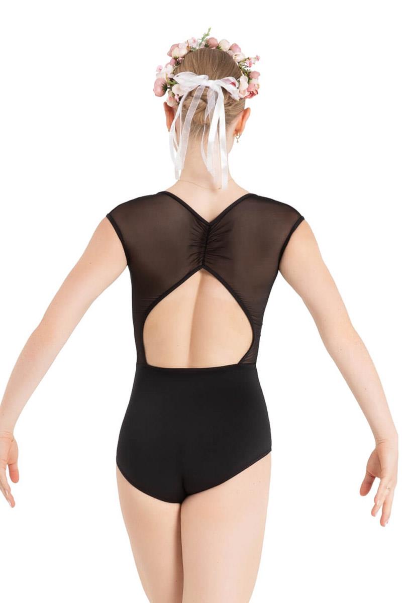 Capezio Wildflower Daisy Mesh Cap Sleeve Bodysuit Adult 12089W