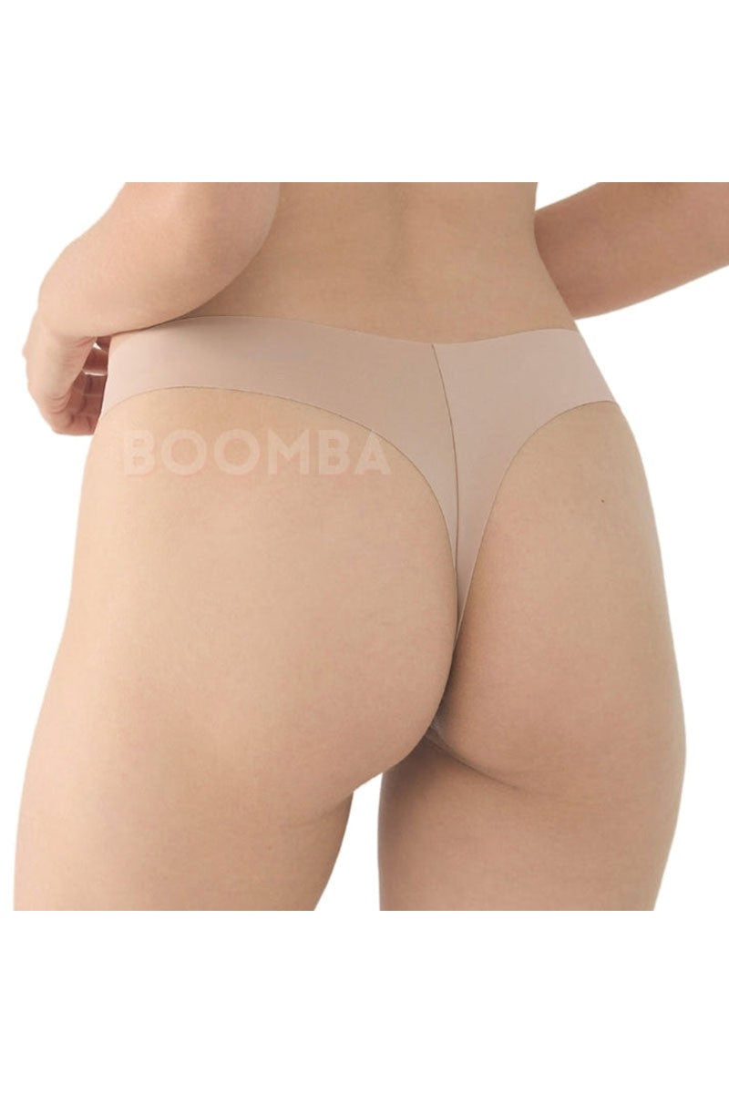 BOOMBA Barely There Seamless Low-Rise Thong Underwear Adult