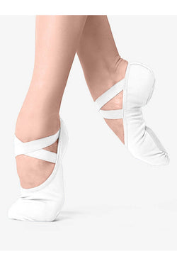 So Danca Stretch Canvas Split Sole White Ballet Shoe Adult SD16L
