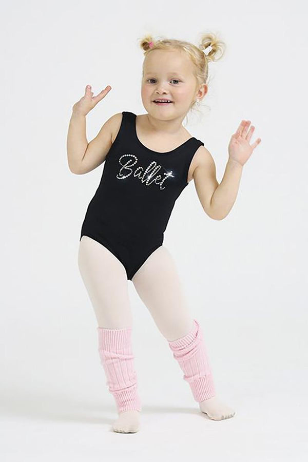 Mondor Glitter Ballet Applique Tank Bodysuit Child 40196