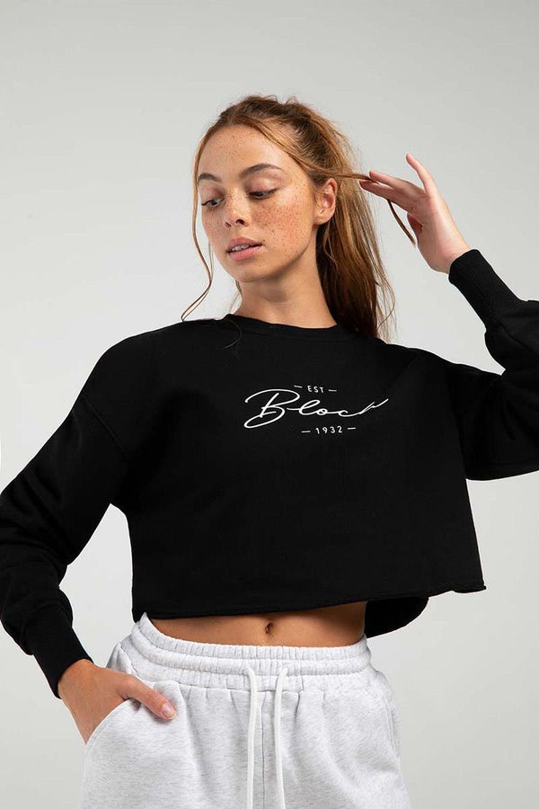 Bloch Off-Duty Terry Cropped Crew Neck Sweater Adult JLW5009