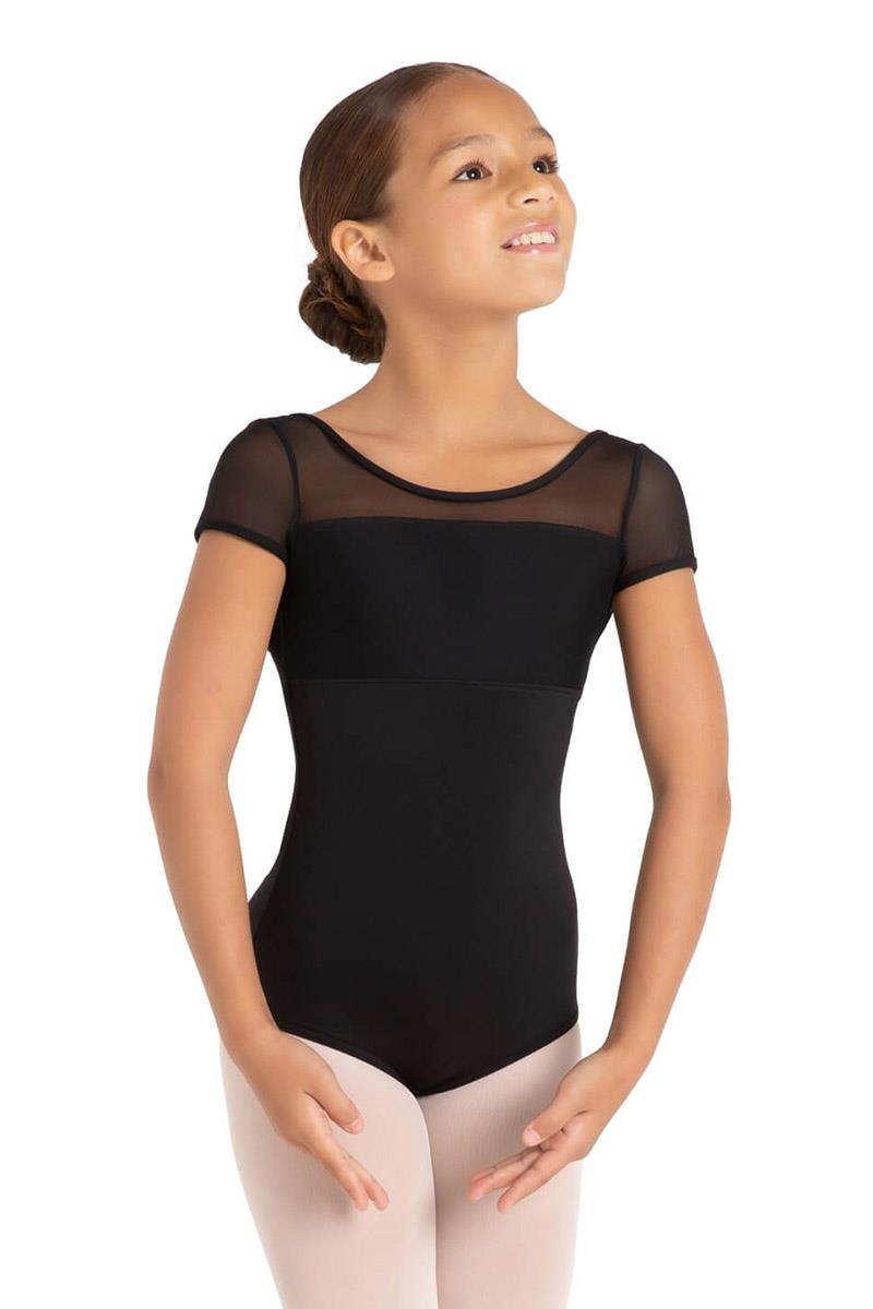 Capezio Star Struck Galaxy V-Back Short Sleeve Bodysuit Child 12105C