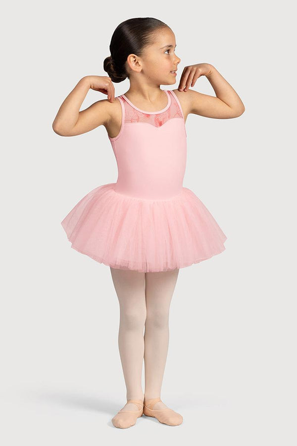 Bloch Petal Evie Floral Mesh Tank Tutu Bodysuit Child CL5235