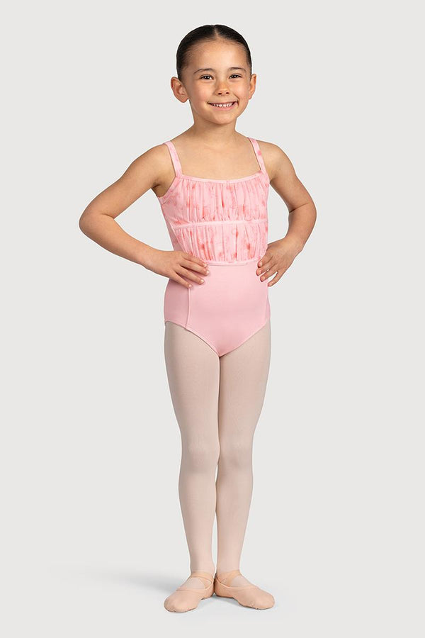 Bloch Petal Brooke Ruched Mesh Camisole Bodysuit Child CL5247