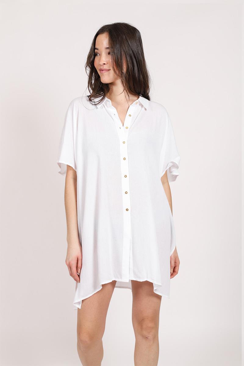 Koy Resort Miami Big Shirt Button Up Mini Dress Adult K2274