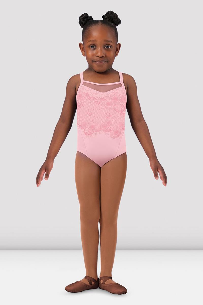 Bloch Kendra Mesh Back Lace Print Camisole Bodysuit Child CL4107