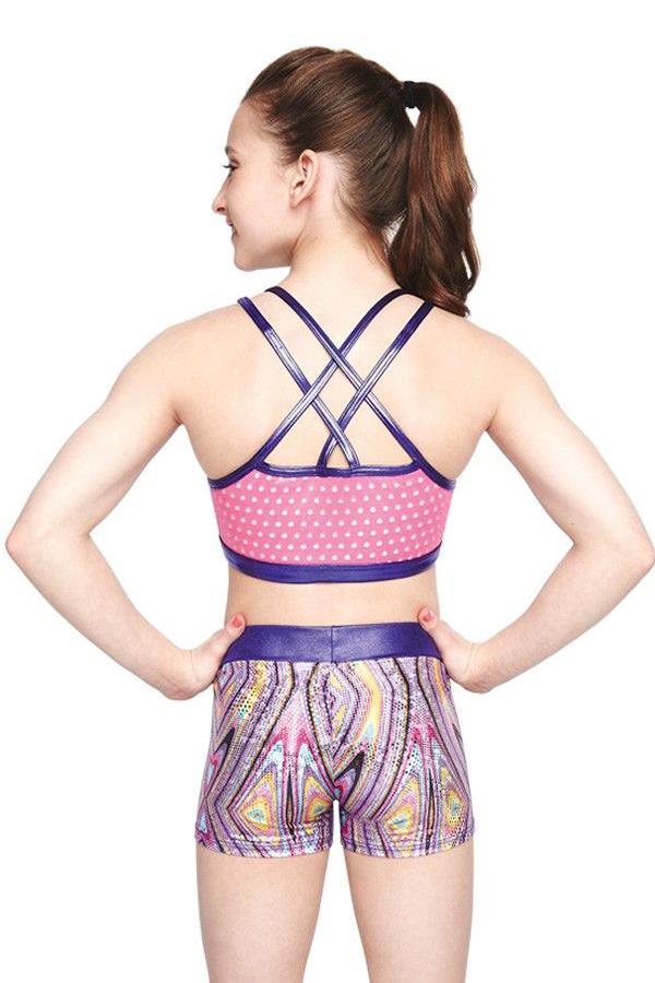 Cheap Kids Girls Sleeveless Straps Cross Back Sports Crop Top with Pants  Workout Set for Dance Outfit