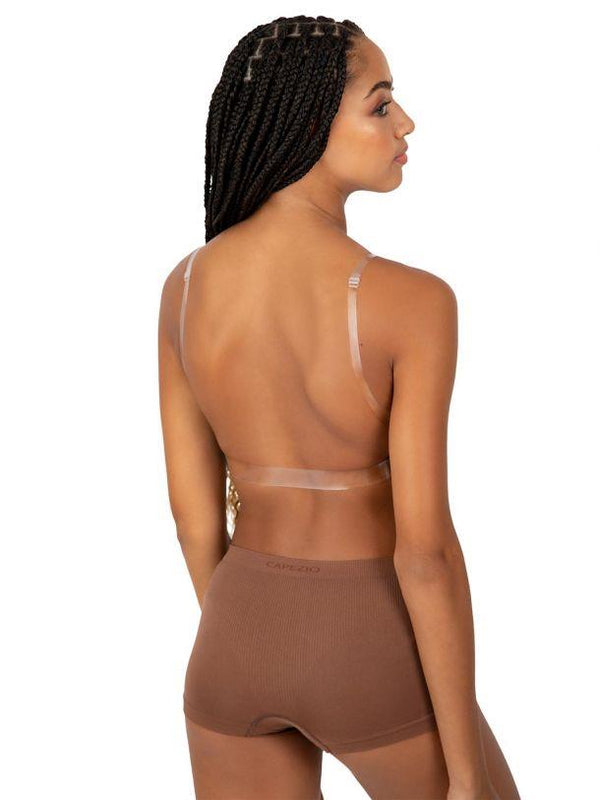 Women's Undergarments, Capezio, Seamless Clear Back Bra 3683, $29.00, from  VEdance LLC, The very best in ballroom and Latin dance shoes and dancewear.