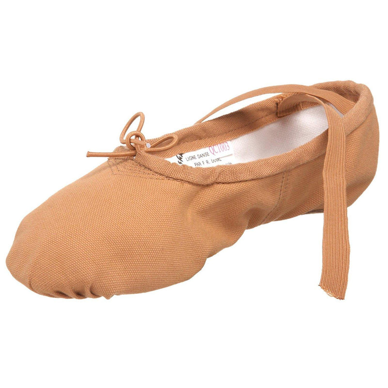 Sansha Pro Canvas Split Sole Medium Tan Ballet Shoe Adult 1C