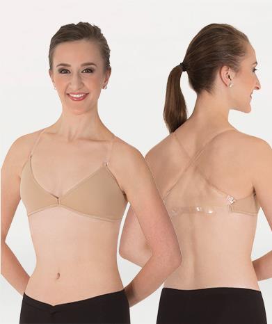 Girls Gymnastics Ballet Dance Camisole Leotard Underwear Adjustable Clear  Strap
