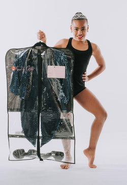 Kissed By Glitter Clear/Black Garment Bag DS0100