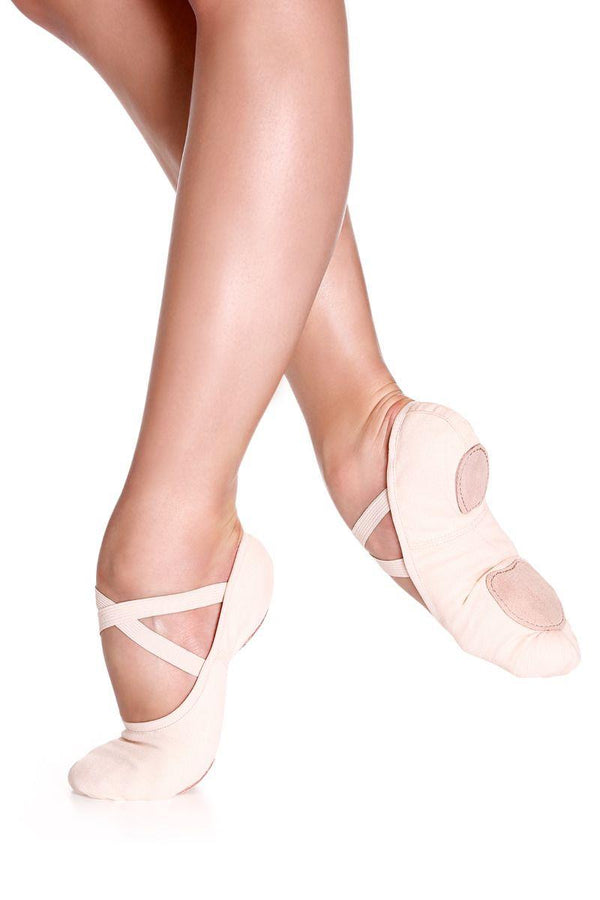  Bezioner Girls Canvas Ballet Shoes Ballet Slipper for Kids  Women Yoga Shoes for Dancing-Ballet Pink (Size 2 Big Kid)