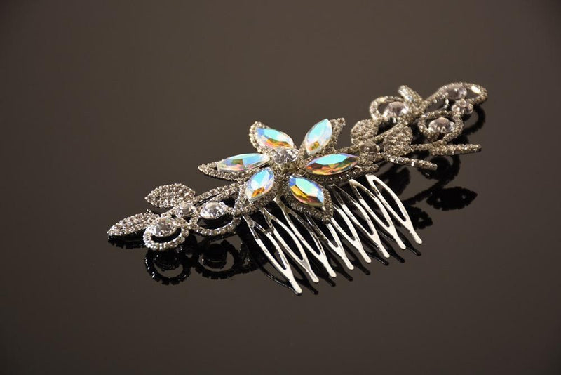 FH2 AB and Crystal Flower Hair Comb CO0302
