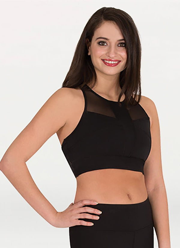 Fishnet Crop Top with Cap Sleeves – Inspirations Dancewear Canada