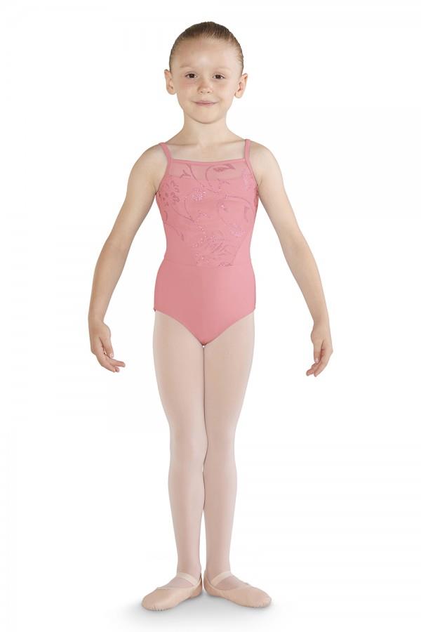 Bloch Mirella Glitter Mesh Bow Back Camisole Bodysuit Child M1217C