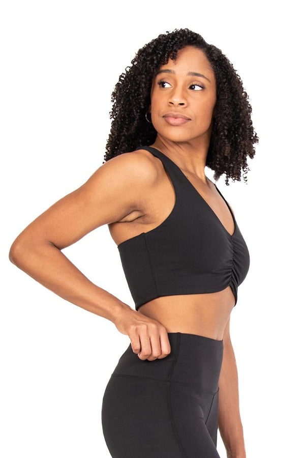 Body Wrappers Shirred Front Racer Back Crop Top Adult 31807