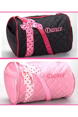 CJ Merchantile Polka Dot Printed Bow Dance Duffle Bag DB17