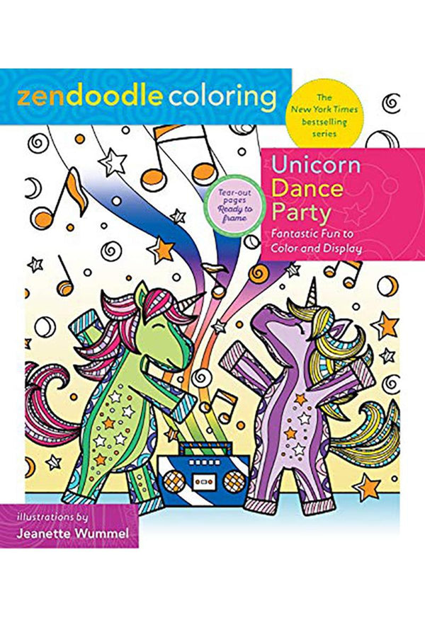 Zendoodle Unicorn Dance Party Colouring Book 290