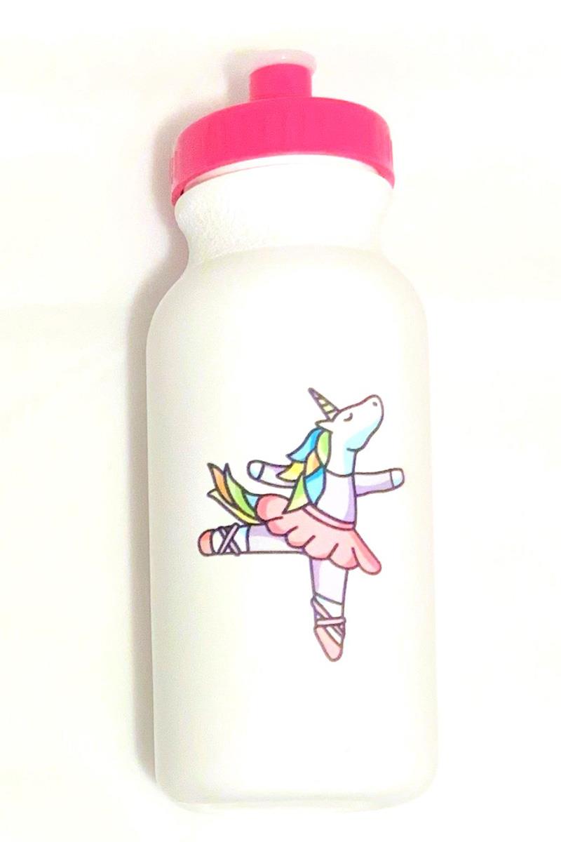 CJ Merchantile Miss Unicorn Ballerina White 20oz Water Bottle G460