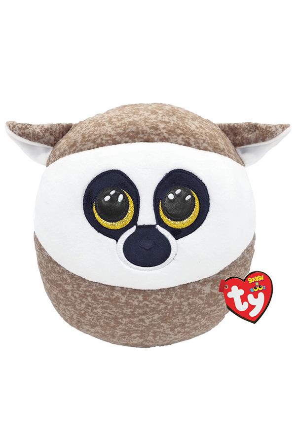 TY Squish-A-Boo Linus Brown And White Lemur Animal Pillow 39220