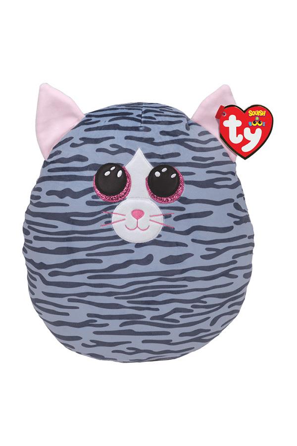 TY Squish-A-Boo Kiki Grey Striped Cat Animal Pillow 39290